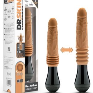 Consolador y vibrador con empuje, de 26 cms