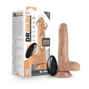 Consolador Dr Skin con vibracion, de 19.6 cms