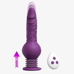 Dildo con vibracion y empuje, de 23.5 cms