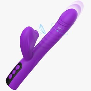Vibrador con empuje y estimulacion de clitoris